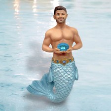 December Diamonds March - Aquamarine Merman Christmas Ornament 55-55491