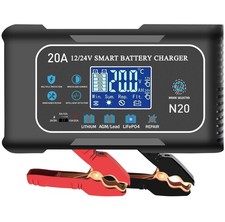 Battery Charger 0-20A 12V and 24V Lithium, LiFePo4, Lead Acid AGM/Gel/SLA , ...