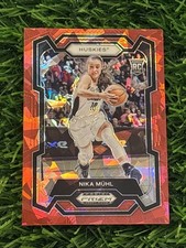 Nika Muhl RC Red Cracked Ice Prizm Card 2024 Prizm Draft Picks #15 UCONN Storm