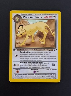 Pokemon Karte Dark Persian ed1 42/82 Team Rocket Fr Sehr guter Zustand