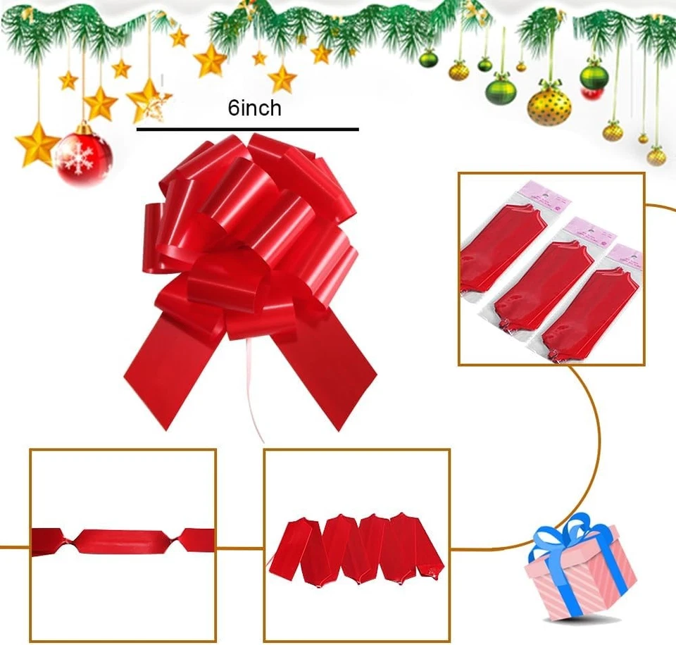 16 Pcs Pull Bows for Gift Wrapping,6 Inch 16pcs Mixed Color - Image 2 of 4