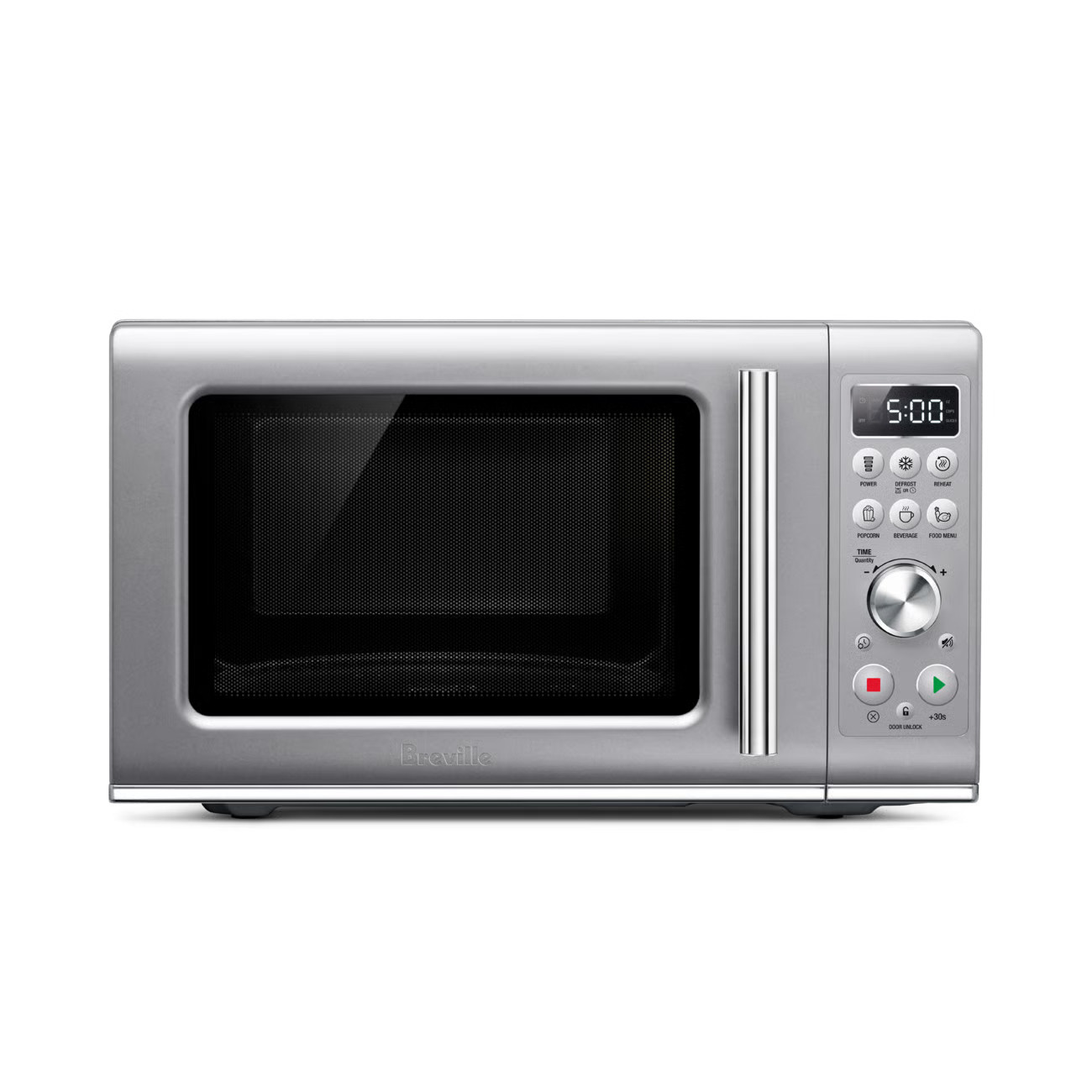 Breville BMO650SIL Compact Wave Soft Close Countertop Microwave Oven, Silver