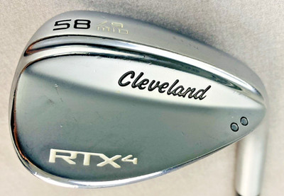 Cleveland RTX4 58* Wedge Mid 9 RH Rotex Graphite Wedge Flex Feel Balance.