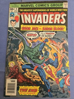 MARVEL COMICS - THE INVADERS - VOLUME 1 - # 9 - OCT 1976 - BRONZE AGE
