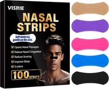 100 Pcs Nasal Strips, Extra Wide Nose Strips for Breathing, Adhesive Strip Oil-P
