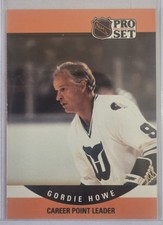 1990-91 Pro Set - Gordie Howe #654 Season in Stat Header