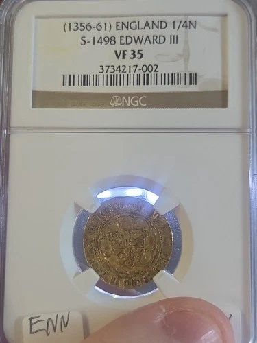England 1/4 Noble 156-61 Ngc Vf35 Gold Cheapest And Now Only On Ebay. Rare