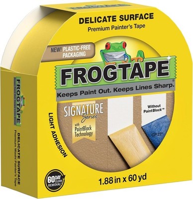 Delicate Surface Painters Tape with PAINTBLOCK, 2 Inch Wide (1.88 In. x 60 Yds),