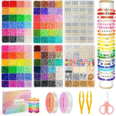 Bracelet Craft Kit: 900 Beads, Gold Silver Spacers, and Charms