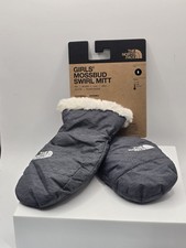 The North Face Girls Gray Mossbud Swirl Reversible Mitt Size S NWT