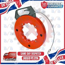 ELECTRICIANS FISH TAPE PULL THROUGH PUSH WIRE CABLE HOOK PULLER ACCESS LONG 50FT