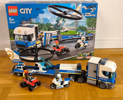 Lego City Set 60244 Polizeihubschrauber-Transport Polizei Hubschrauber Motorrad