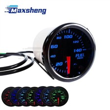 52mm 2 Electric Fuel Pressure Digital Gauge Meter 0-140 Psi 7 Color Ledsensor