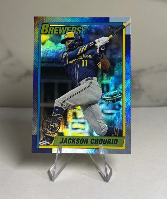 Jackson Chourio Topps 35th Anniversary Refractor Brewers #U90-8