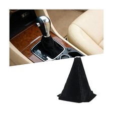 Car Shift Boot Cover, Suede Leather Vehicle Manual Automatic Gear Shift Black