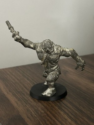 LOTR Moria Cave Troll 1999   Metal Spear Variant   OOP GW   Damaged Spear