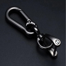 Portachiavi auto in metallo lega di zinco moschettone nero unisex