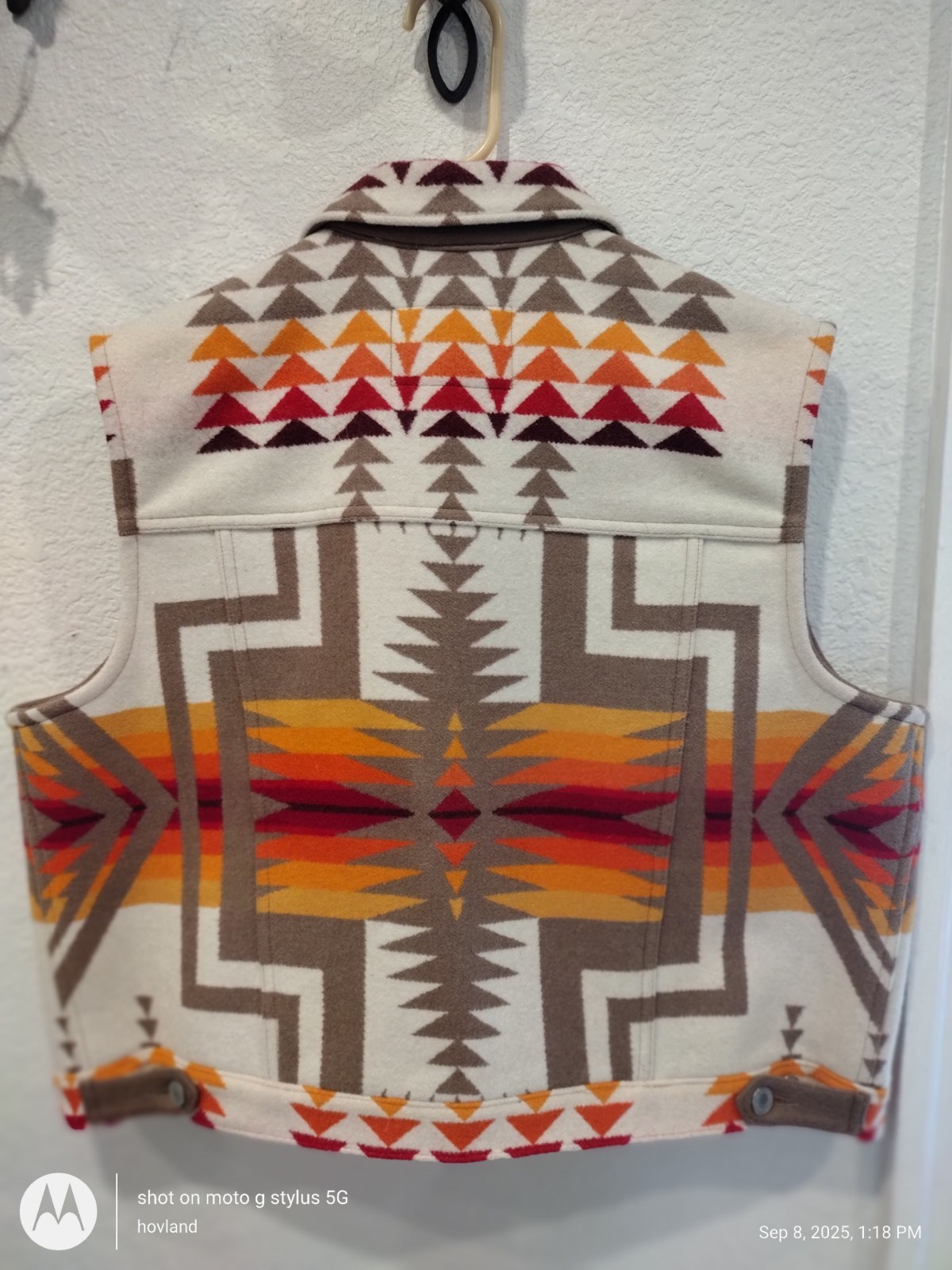 Pendleton Wool Blanket Jacket Vest Aztec Print Si… - image 5