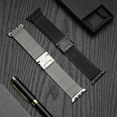 Milanese Loop Strap for Watch Ultra 2 49/45/44/42 Stainless Steel Band Set