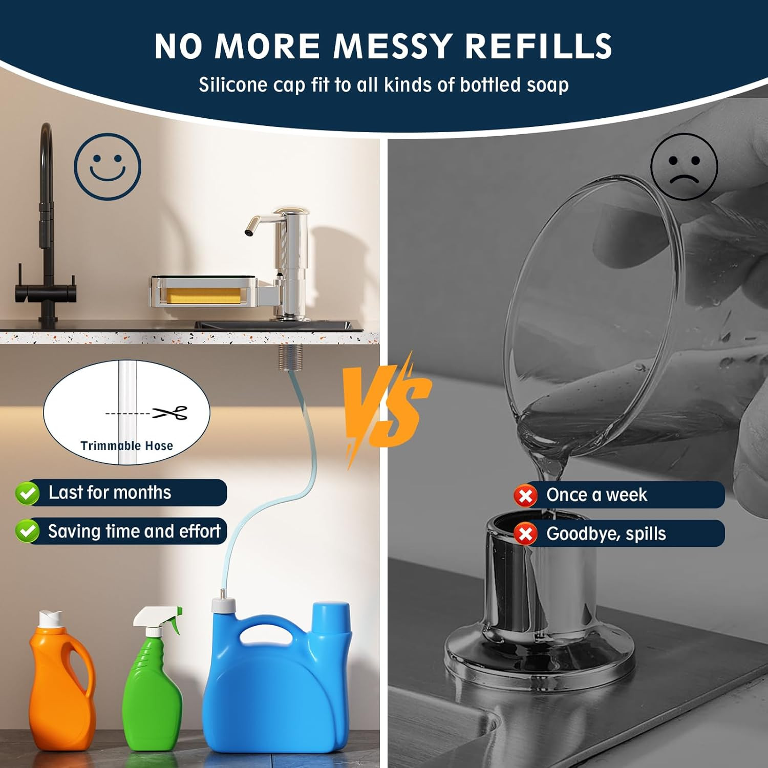 Soap Dispenser for Kitchen Sink,  under Counter Sink Soap Dispenser Pump with 39