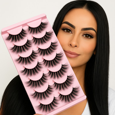 10 Paar 3D Nerz Wimpern Fluffy Wispy False Lashes Long Natural Reusable Lash