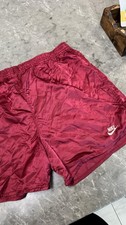 Vintage Nike 90s Very Rare Vintage Nylon Soccer Shorts Maroon Red Satin