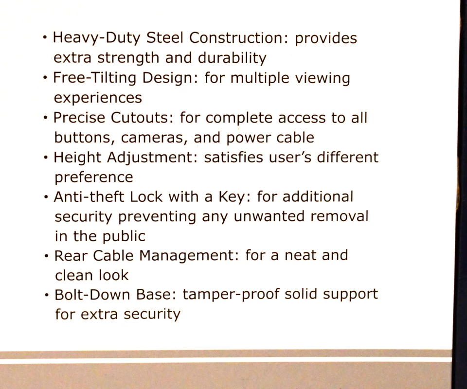 NIB Mount-IT! Anti-Theft Tablet Kiosk Floor Stand Compatible w/ iPad - Image 3 of 4