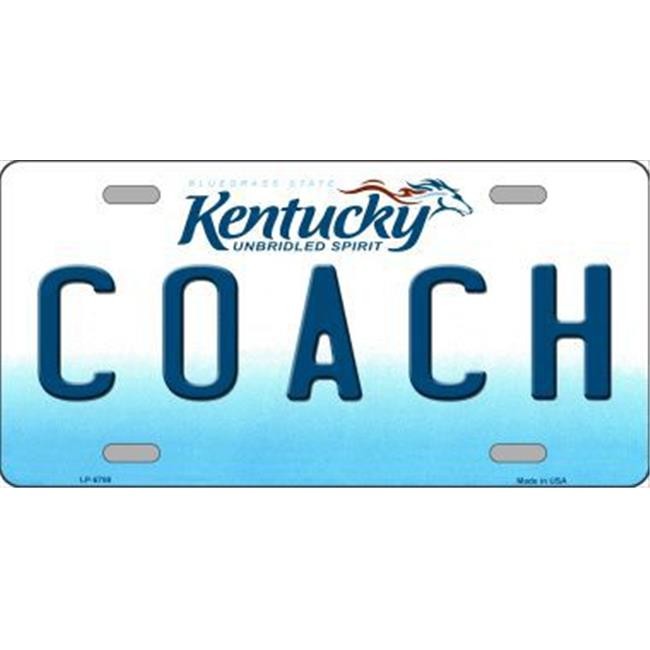 Smart Blonde LP-6798 Coach Kentucky Novelty Metal License Plate