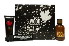 DSquared2 Wood For Him Gift Set 100ml EDT + 100ml Shower Gel + Key Ring