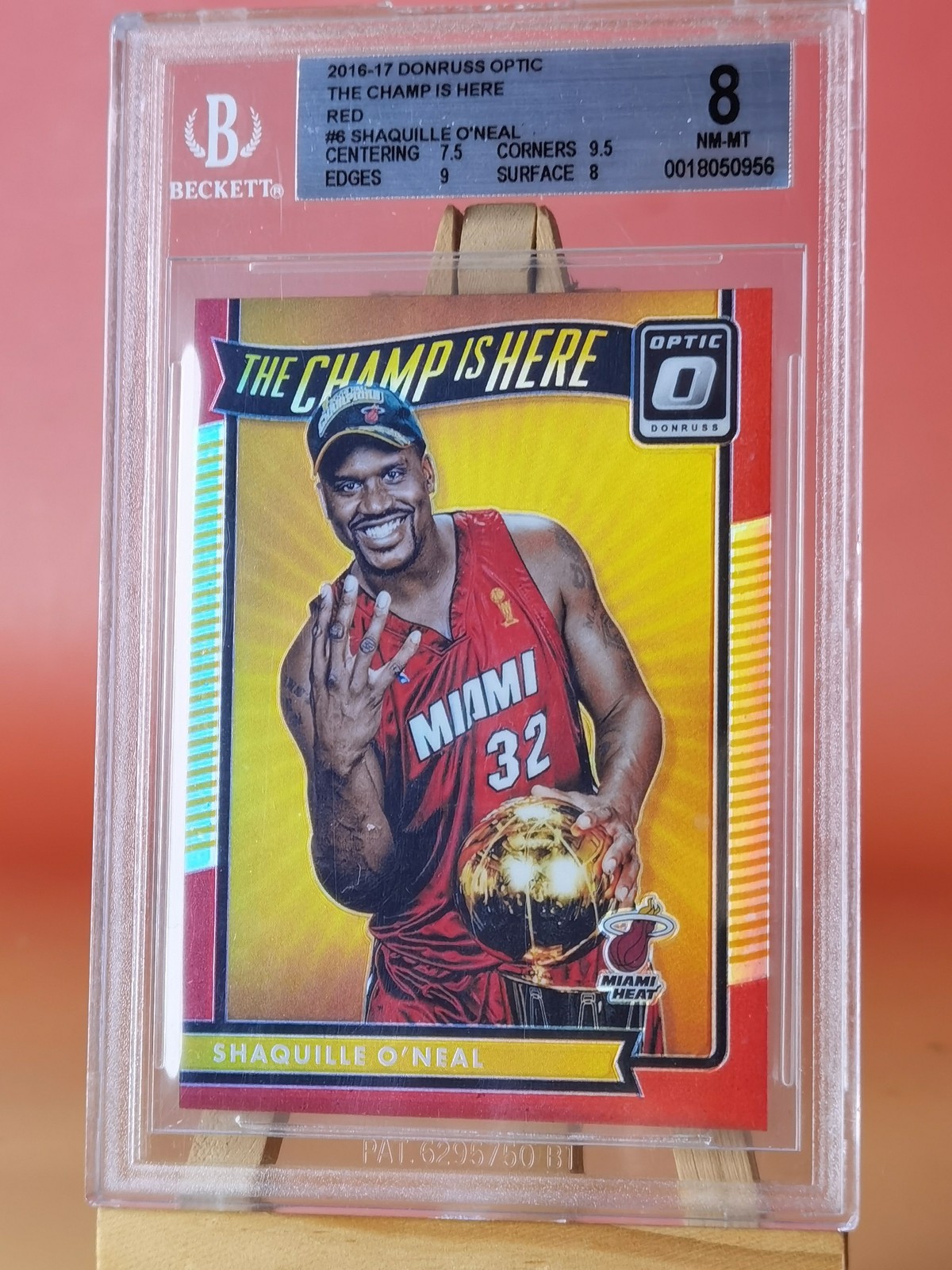 2016 Panini Donruss Optic The Champ Is Here Red /99 Shaquille O'Neal Heat