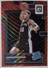 JEREMY SOCHAN ROOKIE PRIZM RED WAVE 2022-23 Optic Asia Rated Rookie Spurs