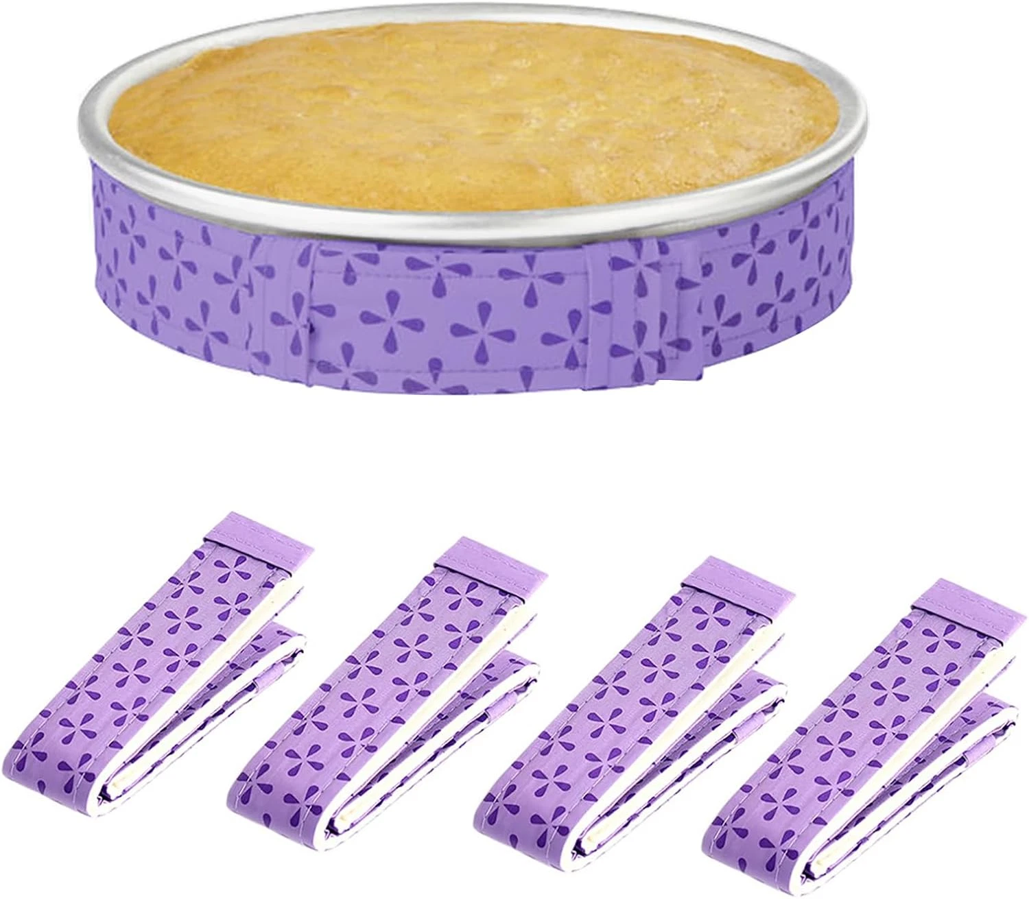 4 Pcs Bake Even Strip,Cake Pan Strips, Cake Pan Dampen Strips, Super Absorbent T