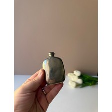 Vintage Homan Mfg. Co. Small Mini Pewter Flask | Collectible Antique Pewter