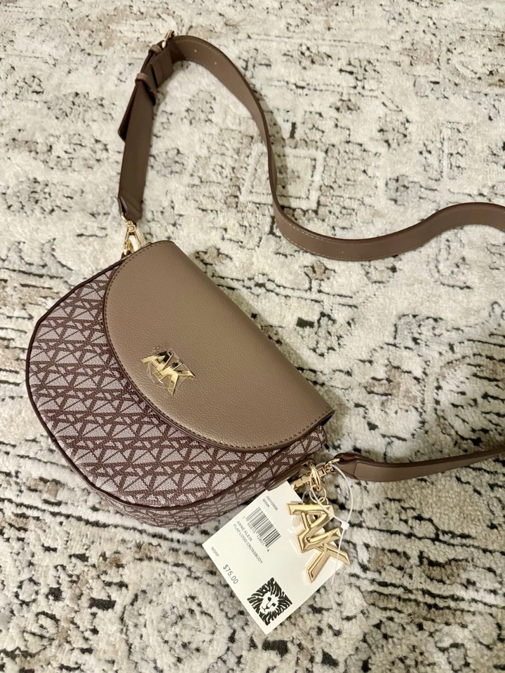 Brand New Anne Klein Crossbody Bag with Adjustable Strap Brown - Image 2 of 4