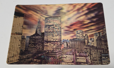New York City Skyline Pan Am Building Super Xograph Vintage 3D Postcard
