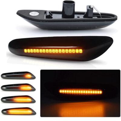For BMW E60 E82 E83 E90 E92 E46 LED Front Fender Side Marker Turn Signal Lights