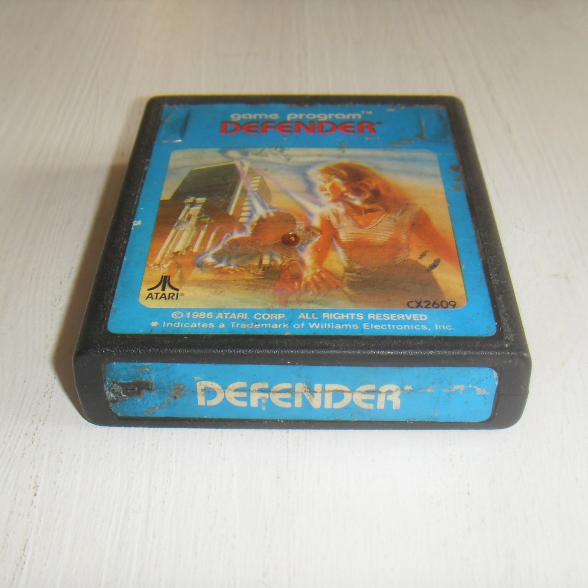 Jeu Atari 2600 Defender – Cartouche étiquette Bleue (PAL) – Bon état