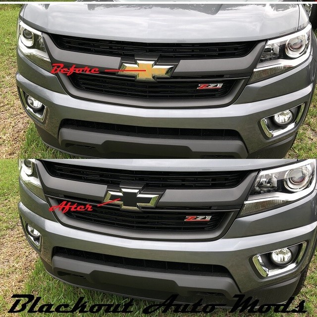 Matte Black Grill and Tailgate BowTie Vinyl Emblem Overlay Decals Chevy