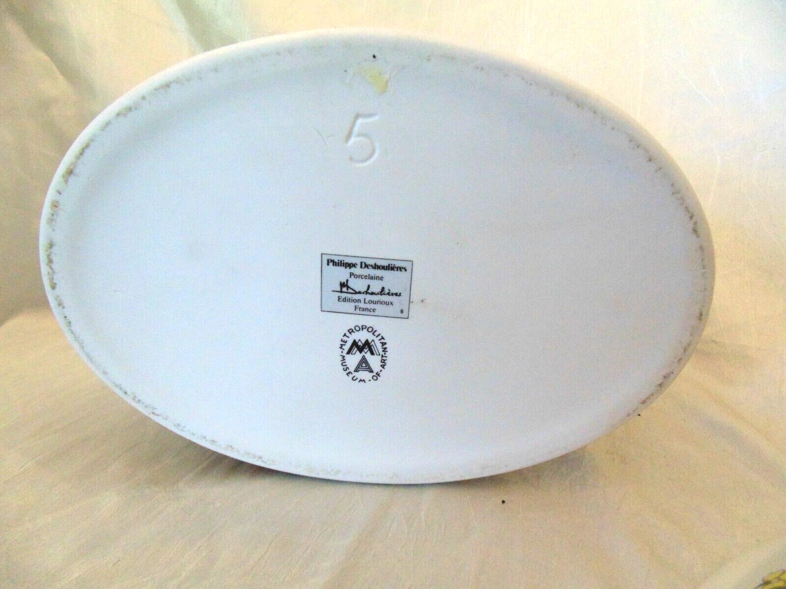 Philippe Deshoulieres Covered Baking Dish Casserole Flowers Butterflies