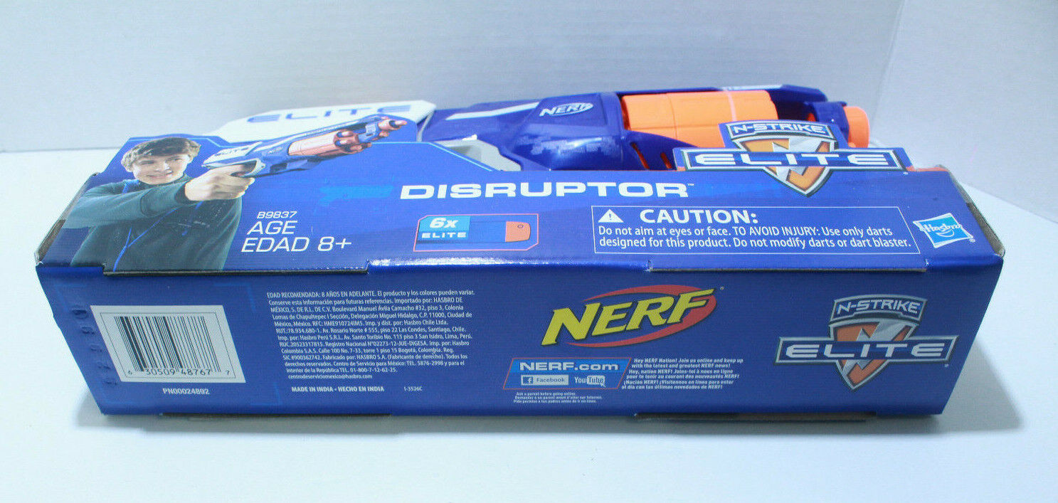 Brinquedo Lança Dardos Nerf Elite Disruptor - Tambor rotativo e desbloqueio  rápido - B9838 - Hasbro