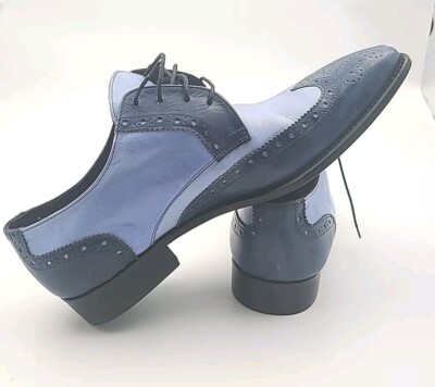 carolina blue dress shoes Mens Blue Suede Wingtip Dress Shoes main image 0