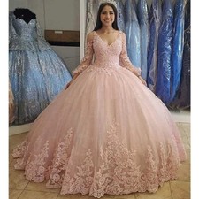 Coral Lace Quinceanera Dresses Sweet 16 Birthday Party Dress Off  Shoulder Gowns