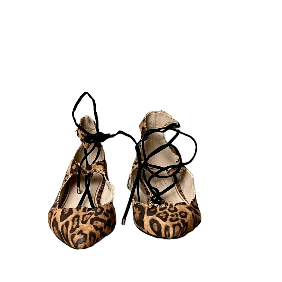 Womens Topshop Leopard Print Lace-up Flat -multicolor slip on flap 4/37 - Image 2 of 4