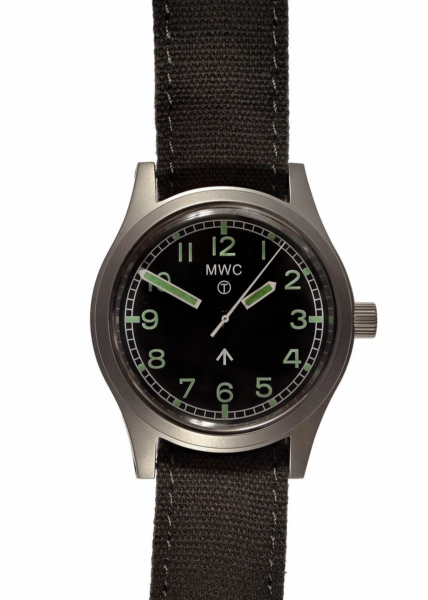 Montre De Poche Militaire Automatique MWC General Service - Acier Noir, 24 Rubis