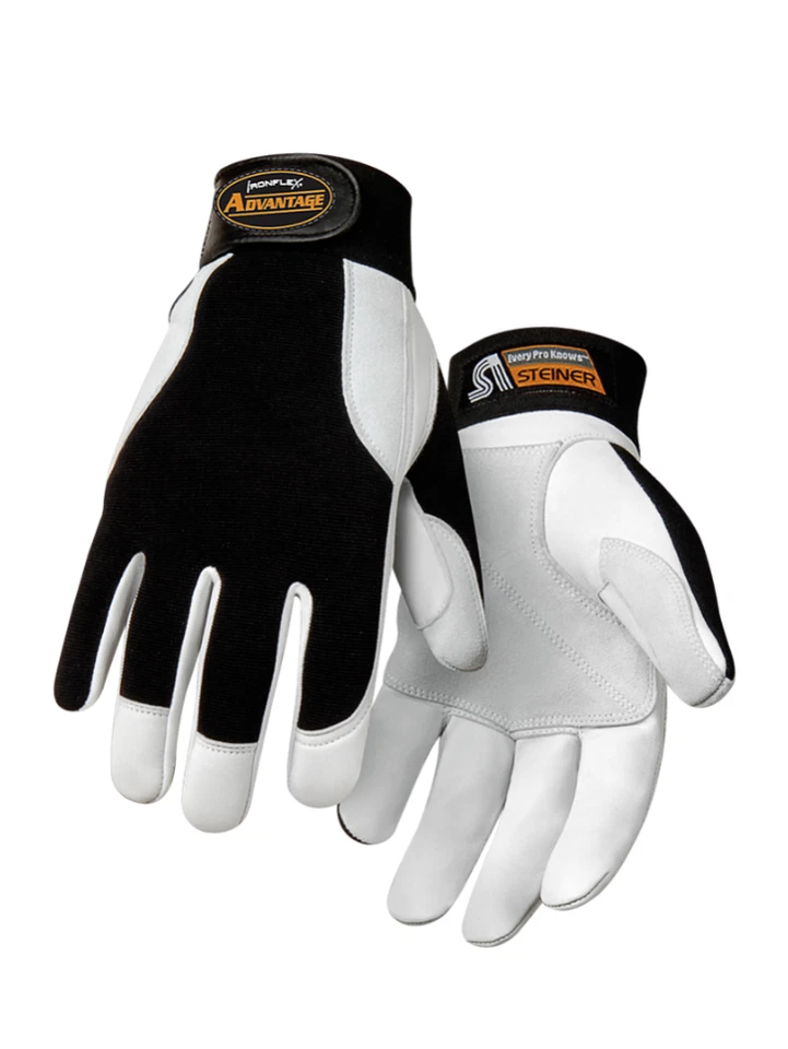 STEINER IRONFLEX SIZE LARGE ADVANTAGE GOAT GRAIN LEATHER WORK GLOVE