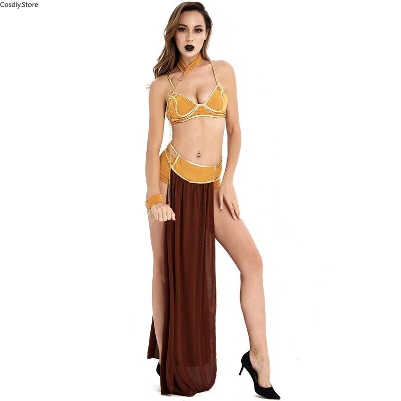 Sexy Princess Leia Cosplay Costume Women Star Wars 4 Piece