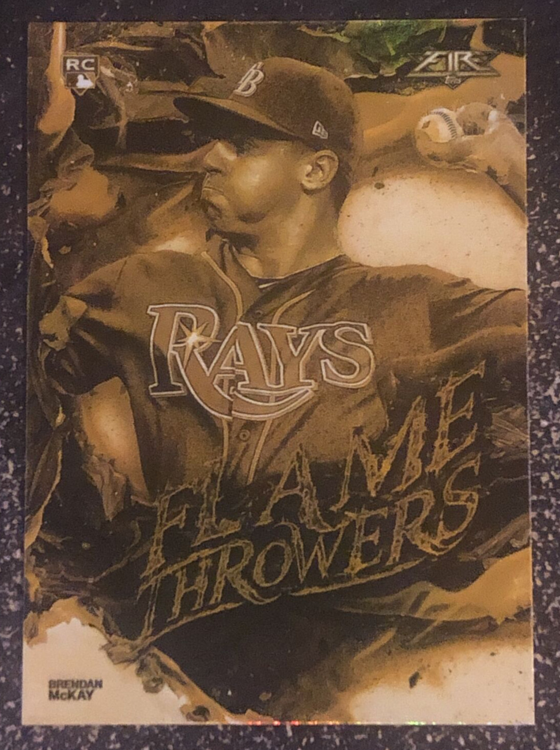 2020 Topps Fire Flame Throwers Gold Minted #12 Brendan McKay