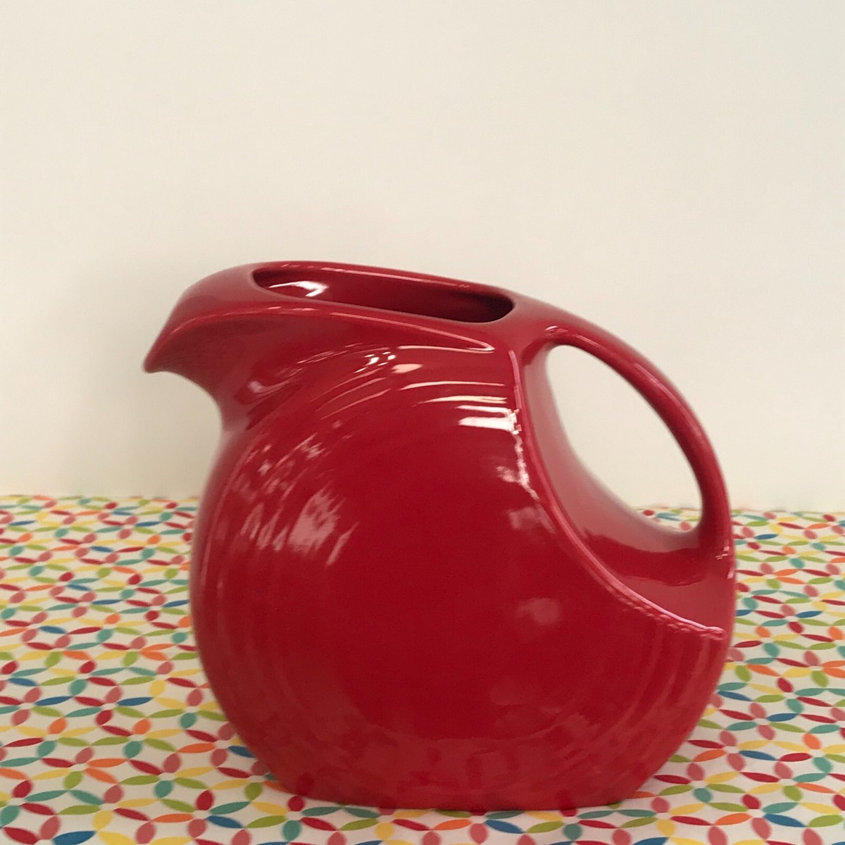 Fiestaware Scarlet Large Disc Pitcher Fiesta Red Water Pitcher