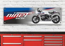 BR394B BMW R Nine T Racer Inspiriertes Garage Werkstatt Banner Schild