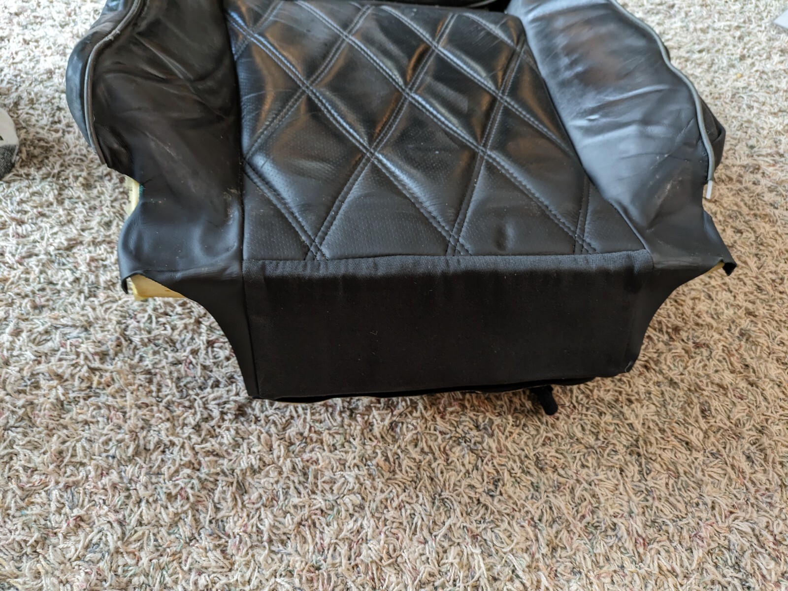 black 10-12 BENTLEY FLYING SPUR front left driver SEAT bottom CUSHION